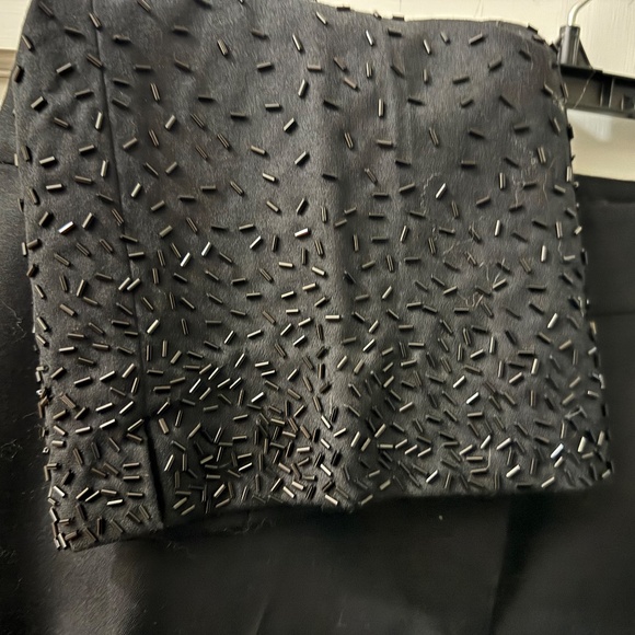 Talbots Sequined Marzotto Wool Blend Signature Ankle Pants 12 Black Beaded - Picture 4 of 6